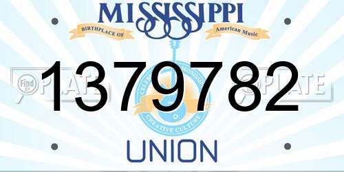 1379782 Mississippi License Plate