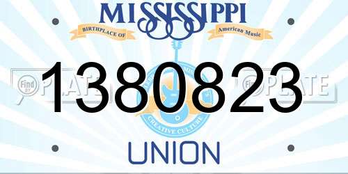 1380823 Mississippi License Plate