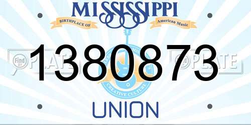 1380873 Mississippi License Plate