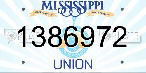 1386972 Mississippi License Plate