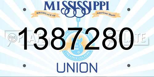 1387280 Mississippi License Plate
