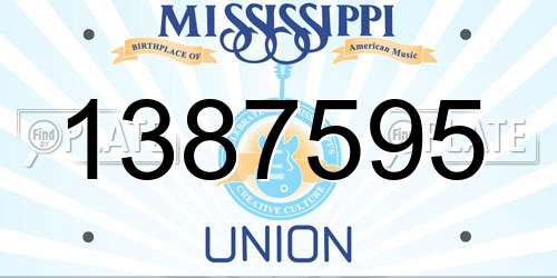 1387595 Mississippi License Plate