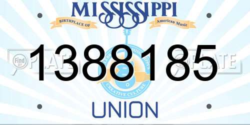 1388185 Mississippi License Plate