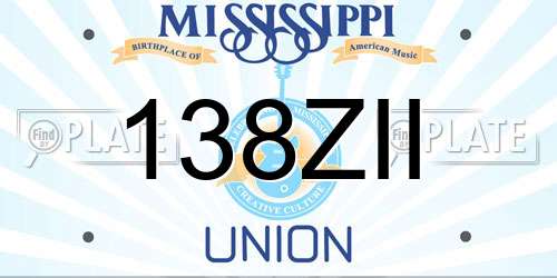 138ZII Mississippi License Plate