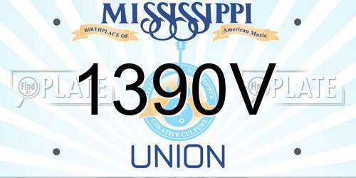 1390V Mississippi License Plate