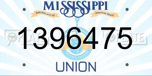 1396475 Mississippi License Plate