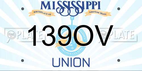 139OV Mississippi License Plate