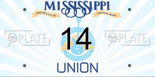 14 Mississippi License Plate