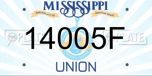14005F Mississippi License Plate