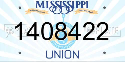 1408422 Mississippi License Plate