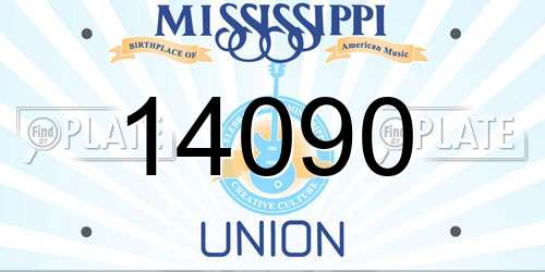 14090 Mississippi License Plate