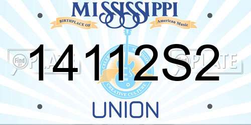 14112S2 Mississippi License Plate
