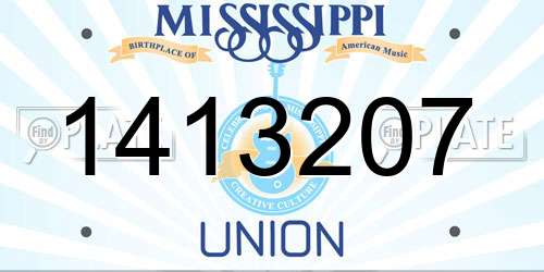 1413207 Mississippi License Plate