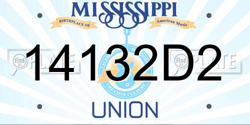 14132D2 Mississippi License Plate