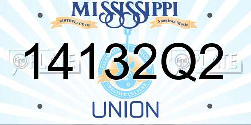 14132Q2 Mississippi License Plate