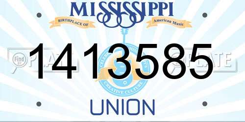 1413585 Mississippi License Plate