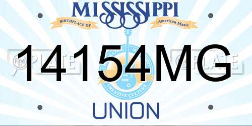 14154MG Mississippi License Plate