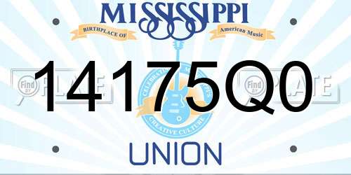 14175Q0 Mississippi License Plate