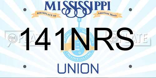 141NRS Mississippi License Plate