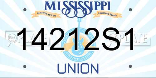 14212S1 Mississippi License Plate