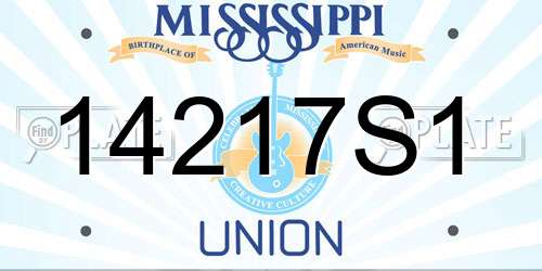 14217S1 Mississippi License Plate