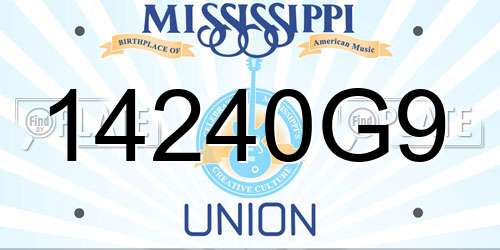 14240G9 Mississippi License Plate