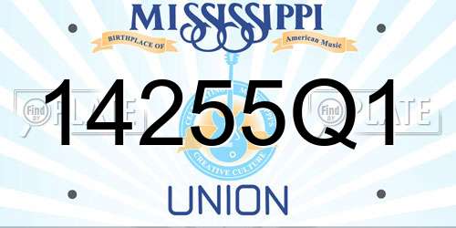 14255Q1 Mississippi License Plate