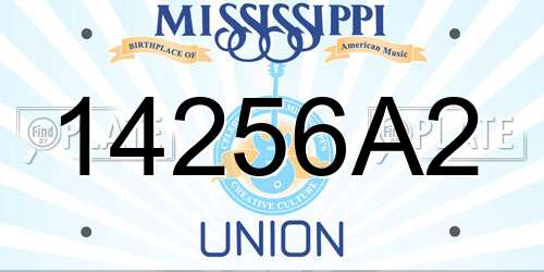 14256A2 Mississippi License Plate