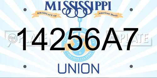 14256A7 Mississippi License Plate