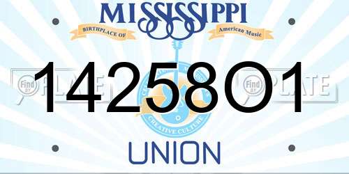 14258O1 Mississippi License Plate