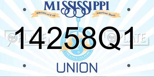 14258Q1 Mississippi License Plate