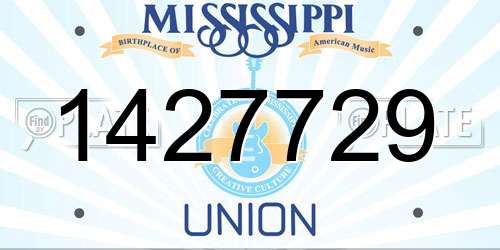 1427729 Mississippi License Plate