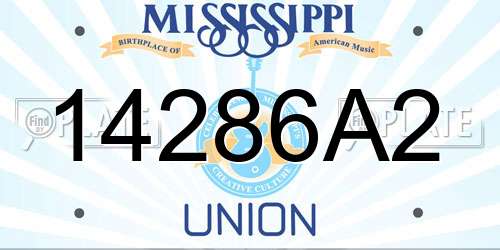 14286A2 Mississippi License Plate
