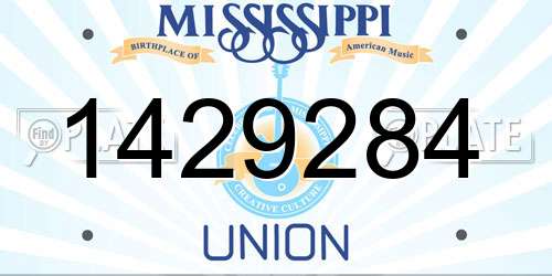 1429284 Mississippi License Plate