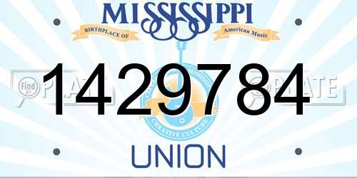 1429784 Mississippi License Plate