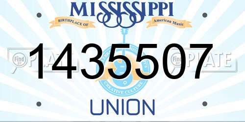 1435507 Mississippi License Plate