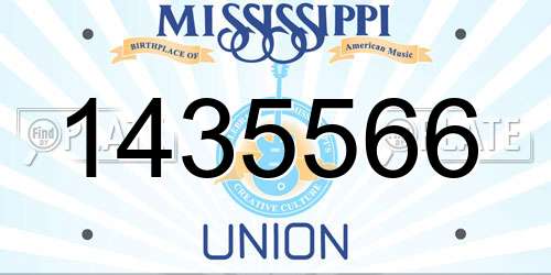1435566 Mississippi License Plate