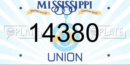 14380 Mississippi License Plate