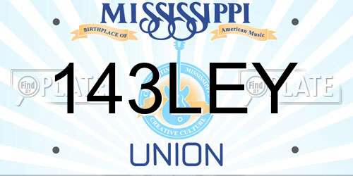 143LEY Mississippi License Plate