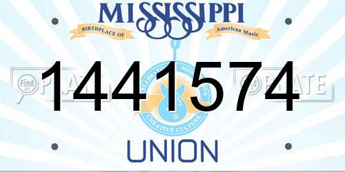 1441574 Mississippi License Plate