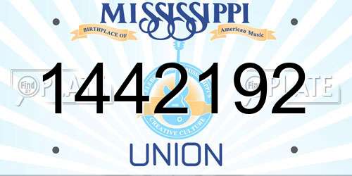 1442192 Mississippi License Plate