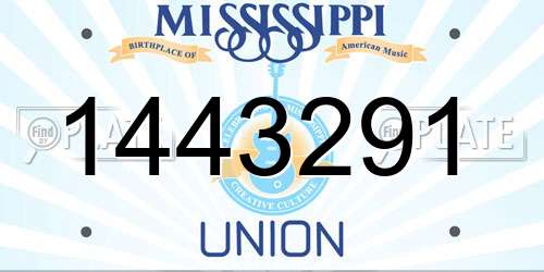 1443291 Mississippi License Plate