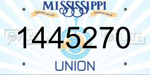 1445270 Mississippi License Plate