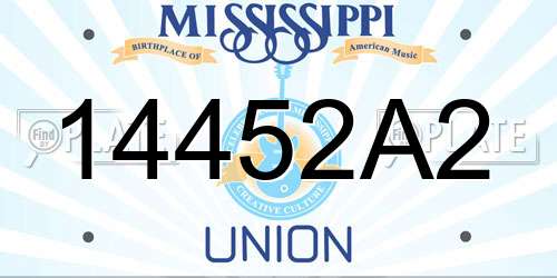 14452A2 Mississippi License Plate