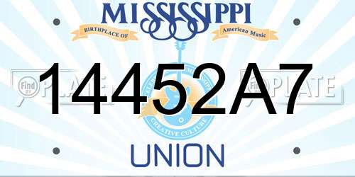 14452A7 Mississippi License Plate
