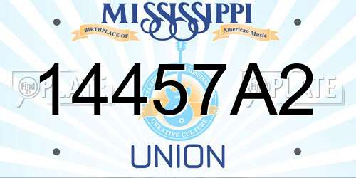 14457A2 Mississippi License Plate