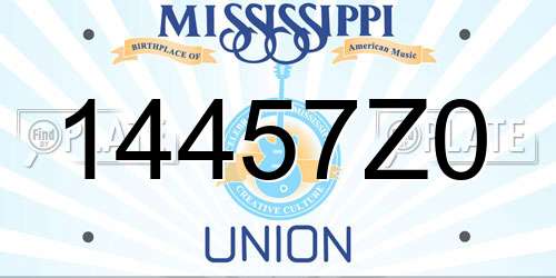 14457Z0 Mississippi License Plate