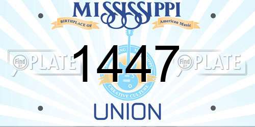 1447 Mississippi License Plate