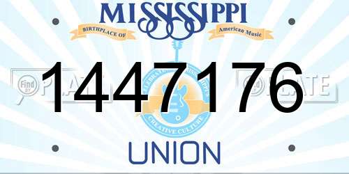 1447176 Mississippi License Plate