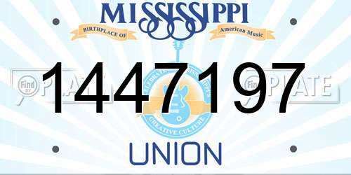 1447197 Mississippi License Plate